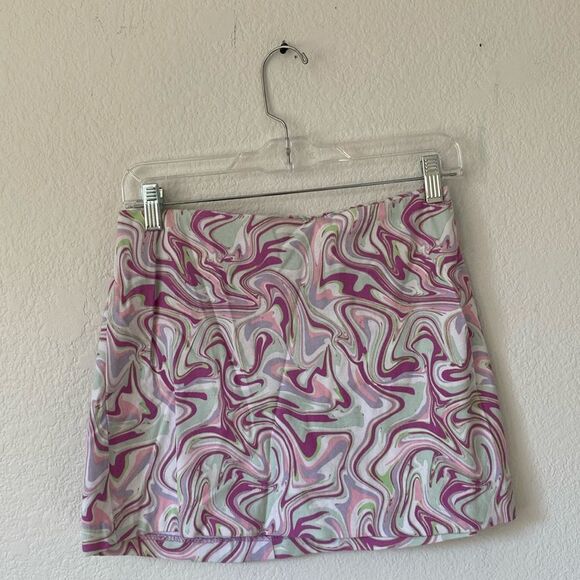 Stitch and Pine Purples Swirl Mini Skirt - Picture 1 of 4